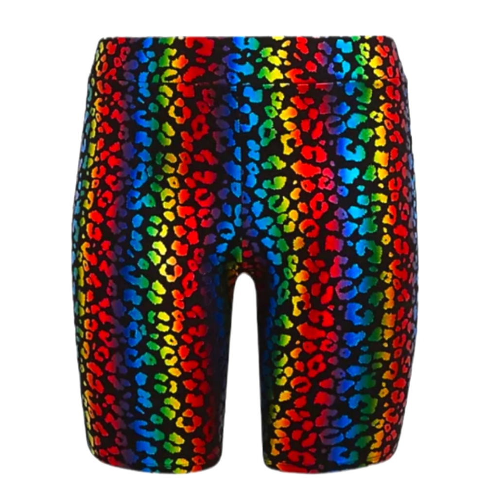 NWT - Torrid 3 Always Proud Leopard Rainbow Bike Shorts 22/24